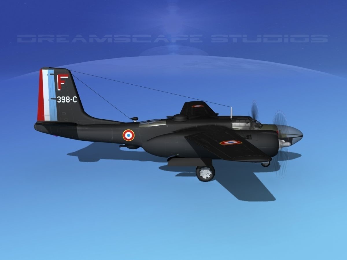 Douglas A-26C Invader France 3D model_5