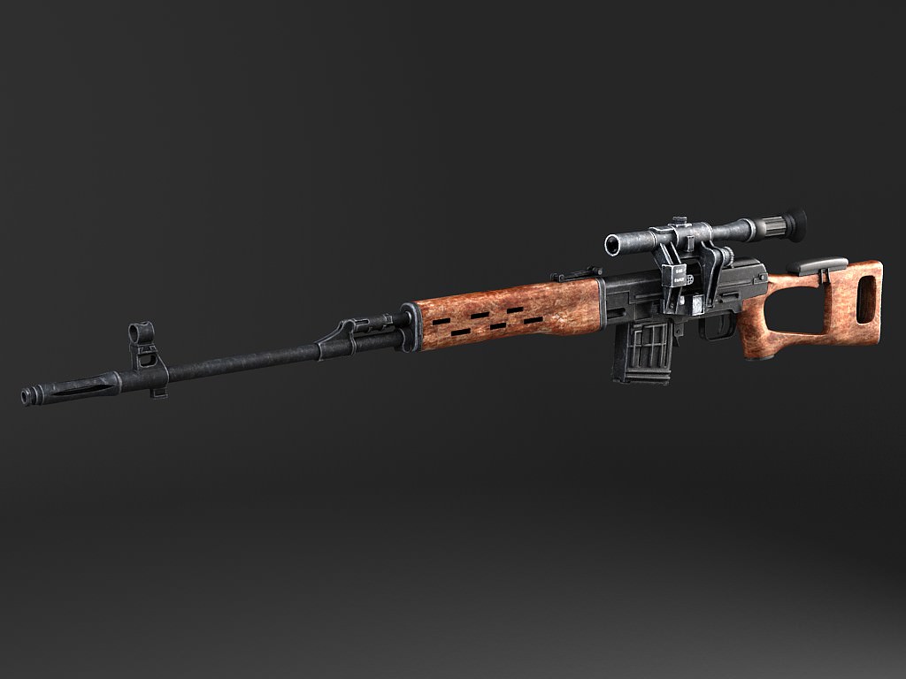 SWD Dragunov sniper rifle 3D model_1
