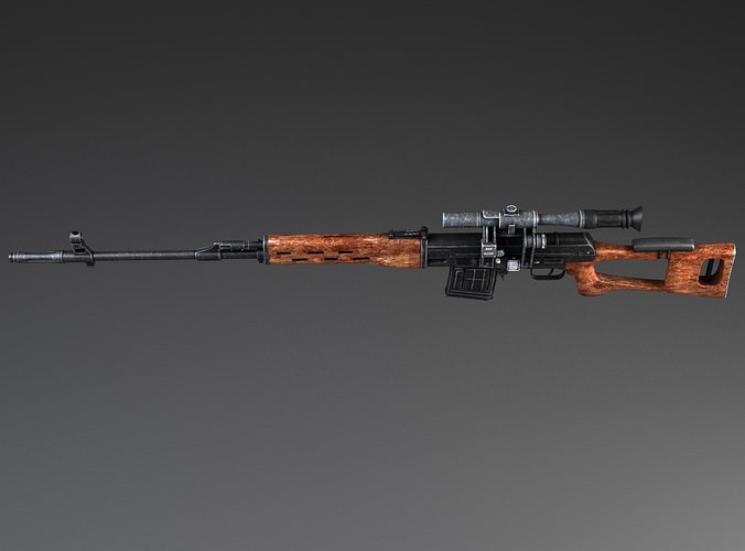 SWD Dragunov sniper rifle 3D model