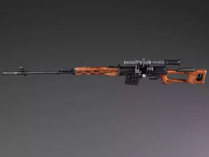 SWD Dragunov sniper rifle 3D model