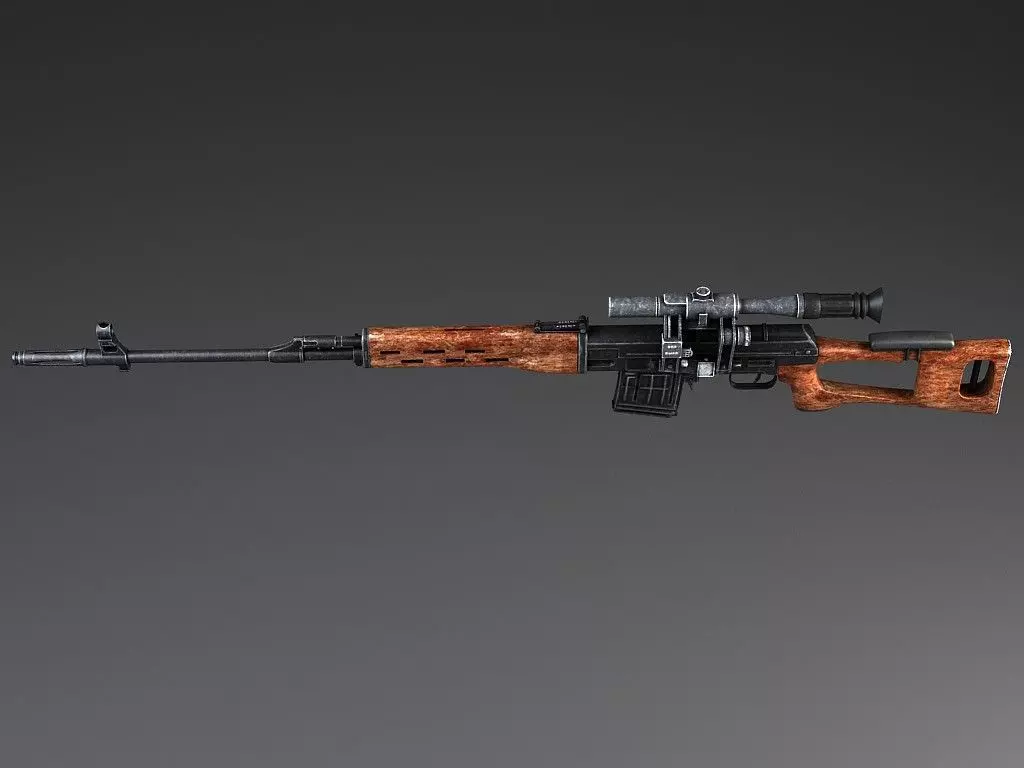 SWD Dragunov sniper rifle 3D model_0