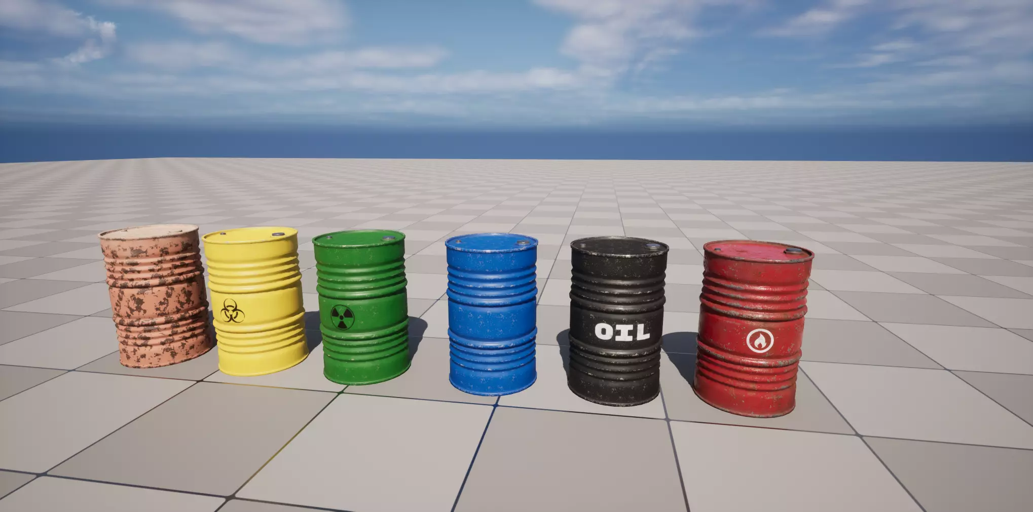 A Barrel low poly 3d model PBR Low-poly 3D model