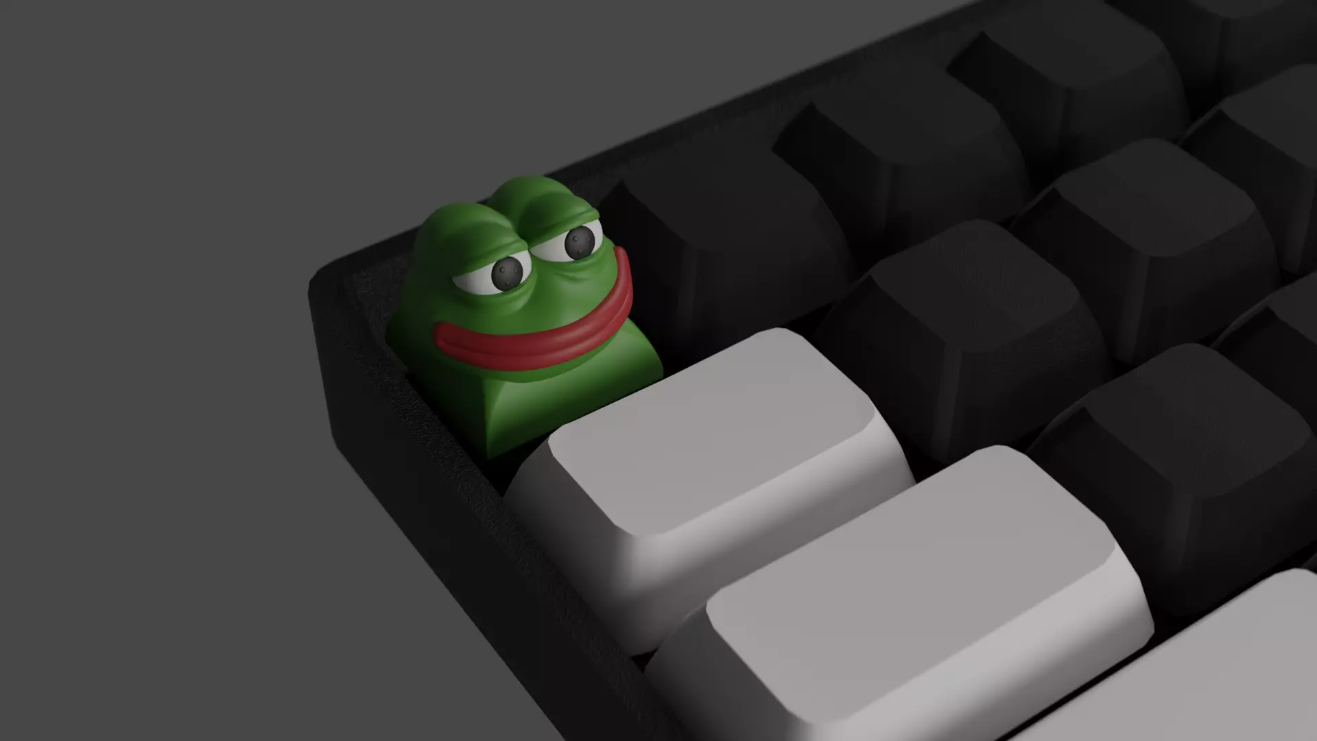 Pepe the frog Keycap Free 3D print model