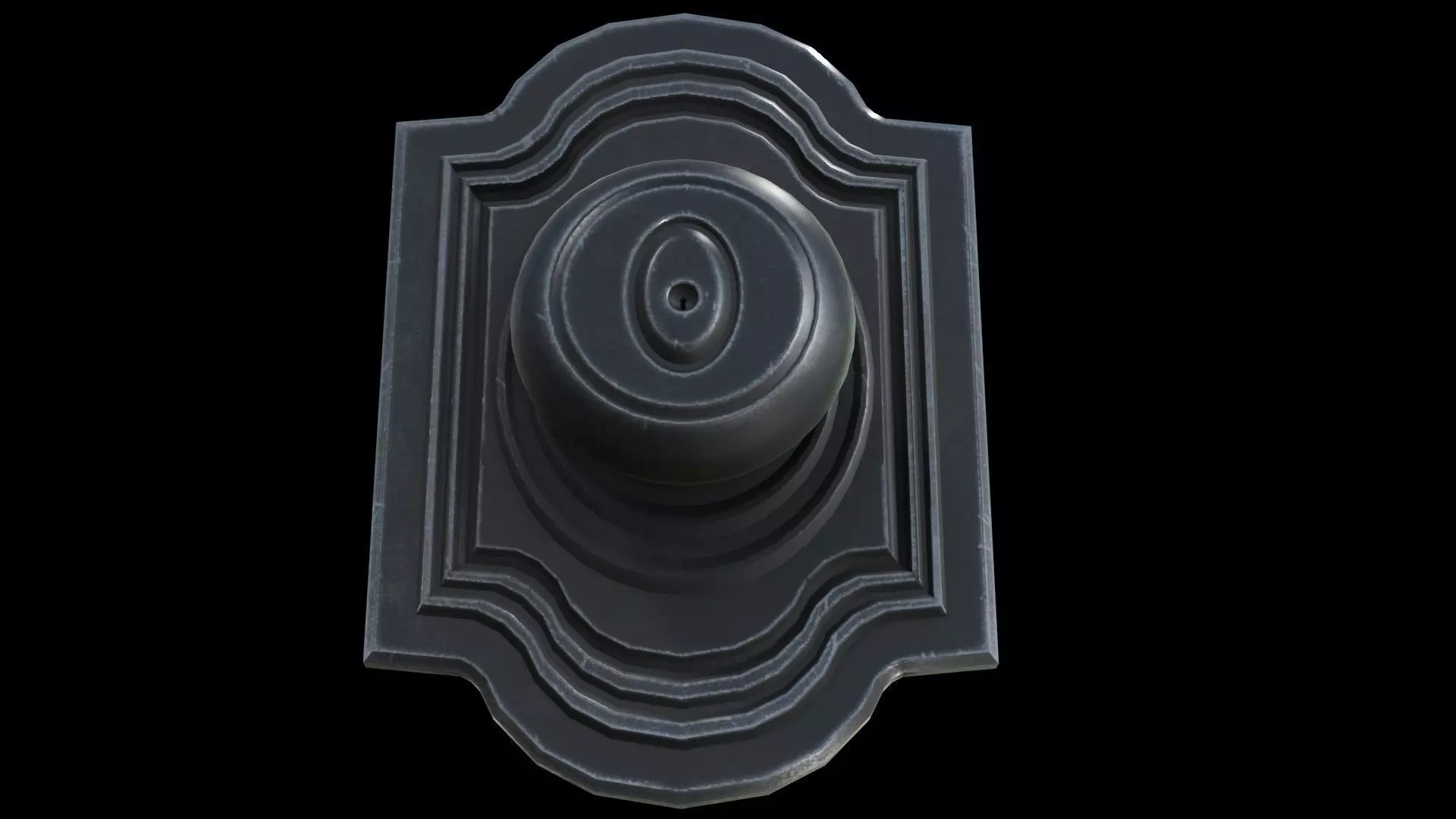 Keyed Rustic Grey Doorknob Handle Low-poly 3D model