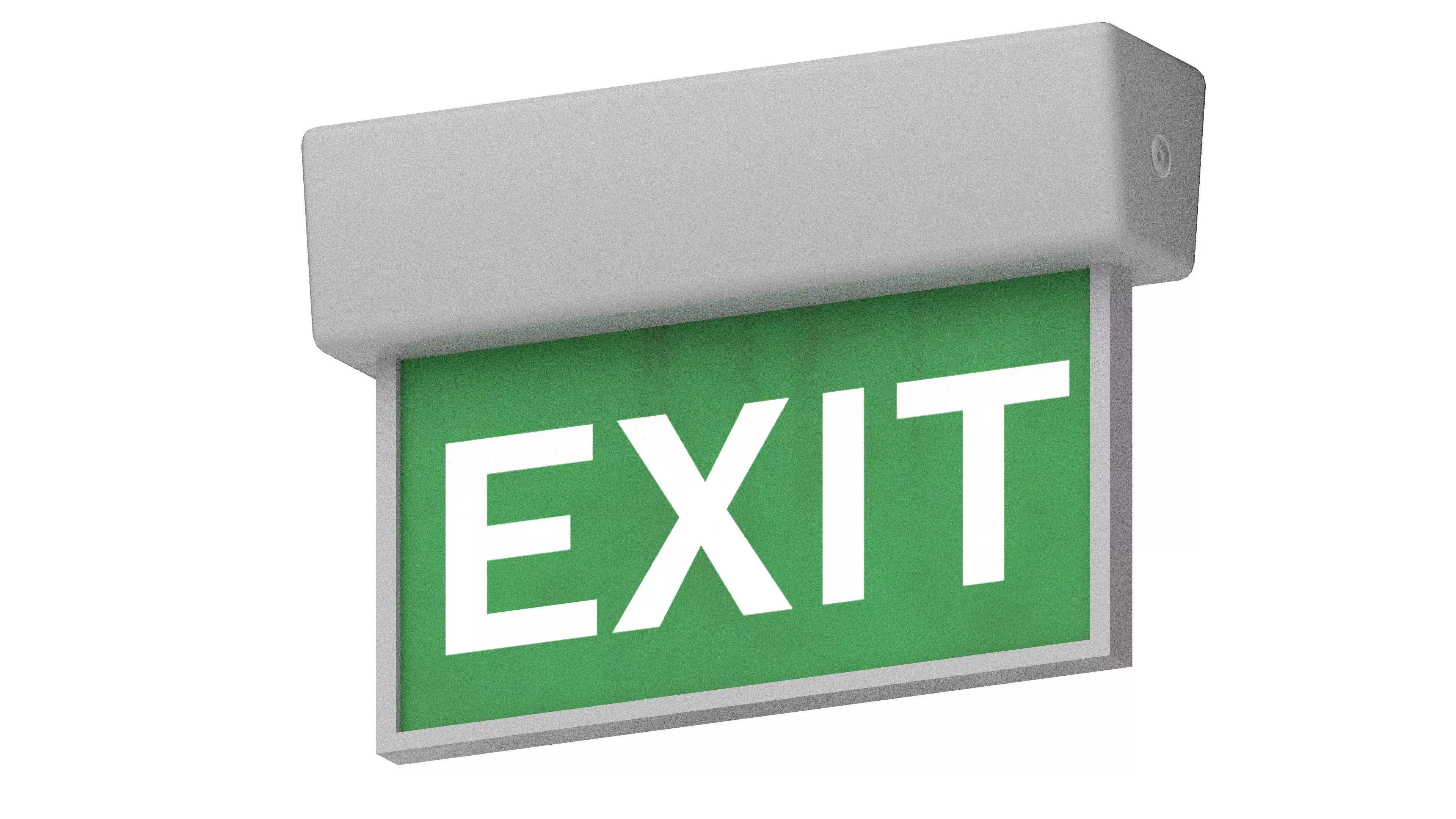 Exit Sign Low-poly 3D model