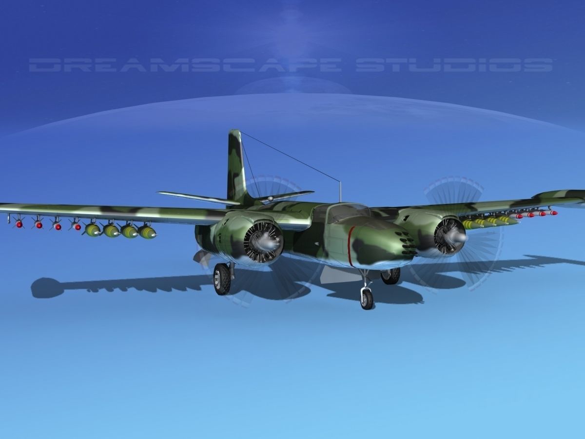 Douglas A-26K Invader COIN 3D model_3