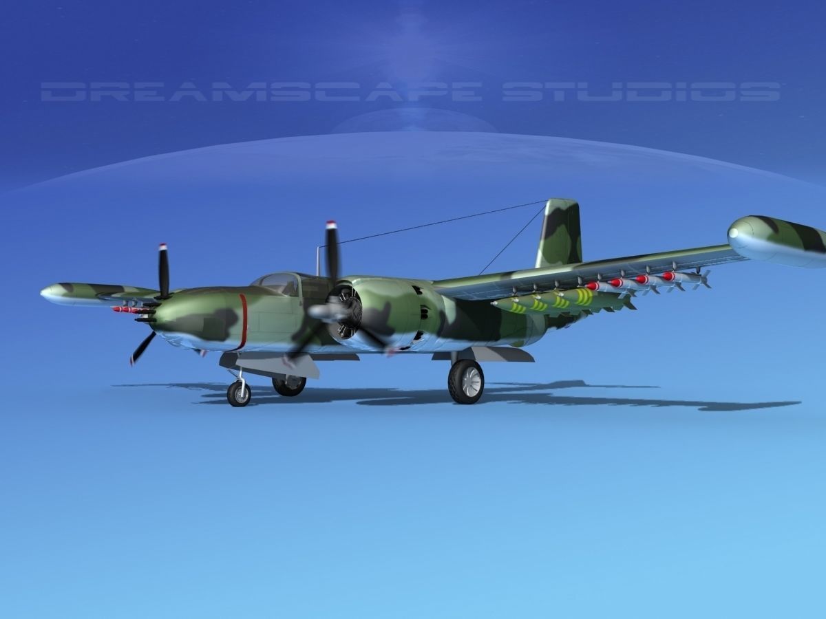 Douglas A-26K Invader COIN 3D model_1