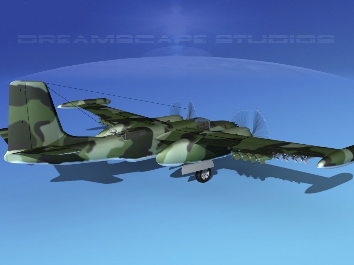 Douglas A-26K Invader COIN 3D model_6