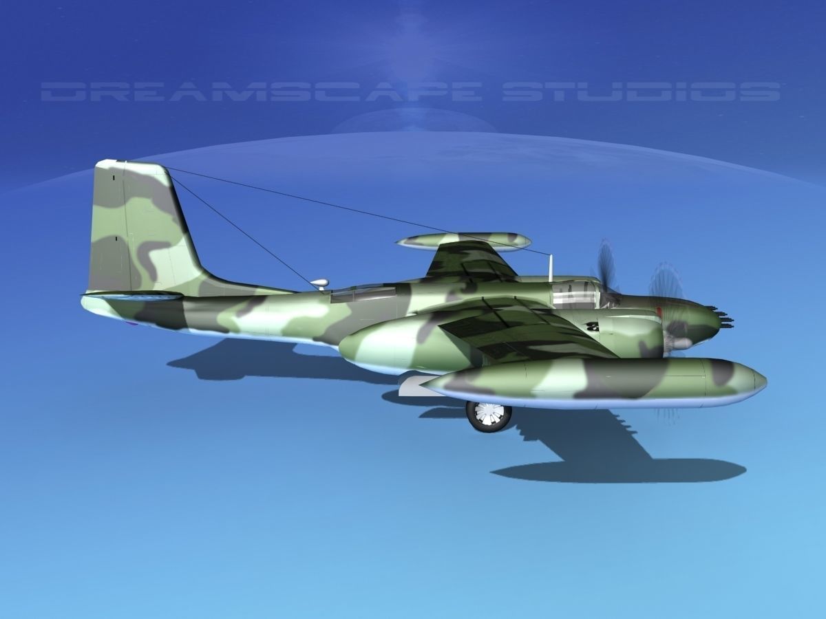 Douglas A-26K Invader COIN 3D model_5