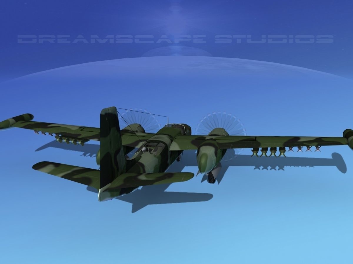 Douglas A-26K Invader COIN 3D model_7