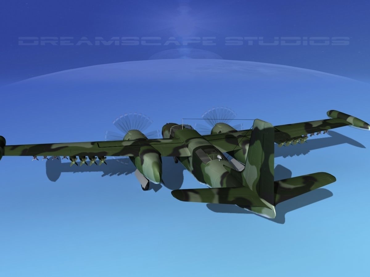 Douglas A-26K Invader COIN 3D model_8