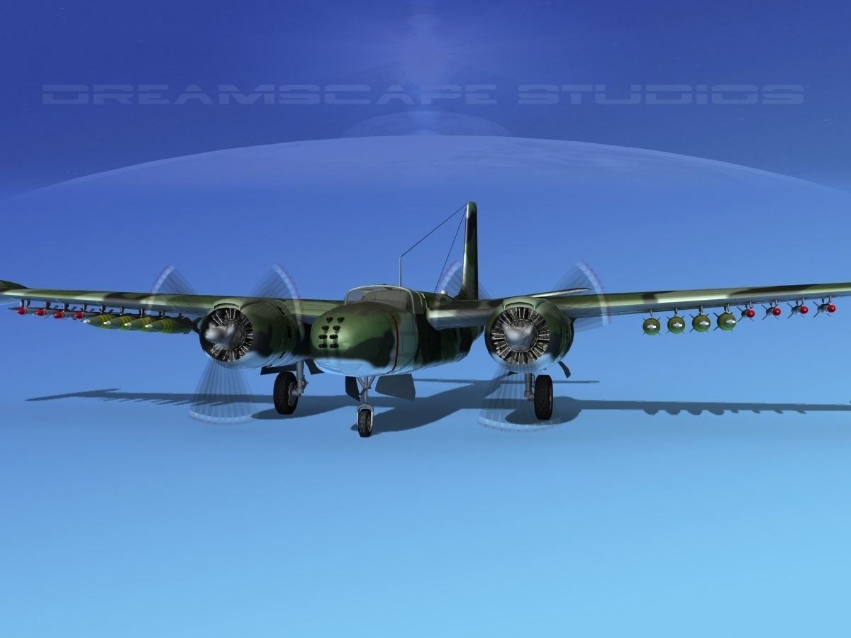 Douglas A-26K Invader COIN 3D model_2