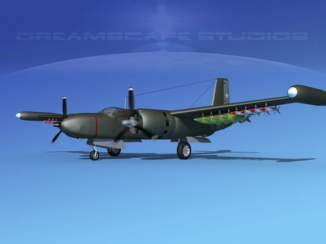 Douglas A-26K Invader Chile 3D model