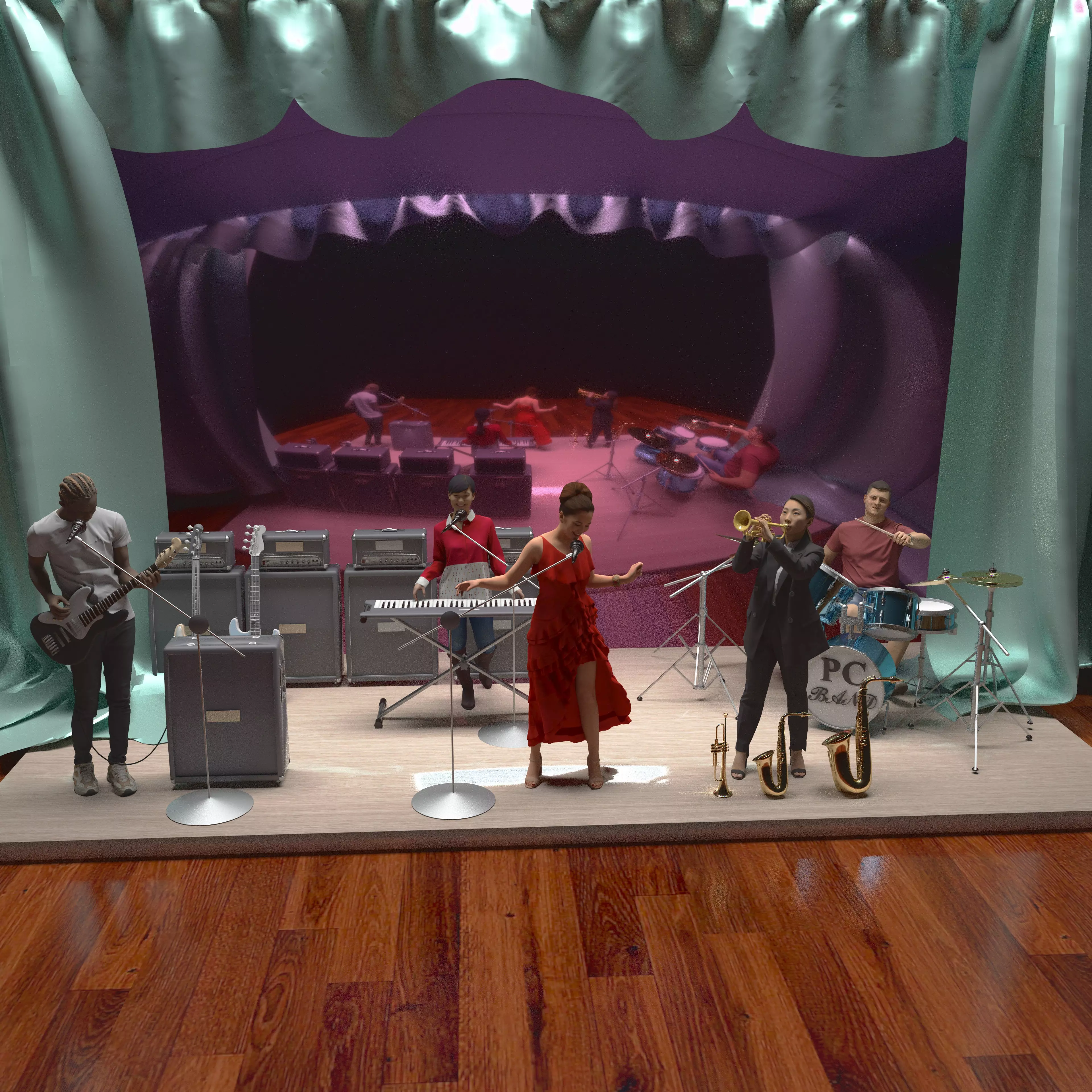Music Band 3D model
