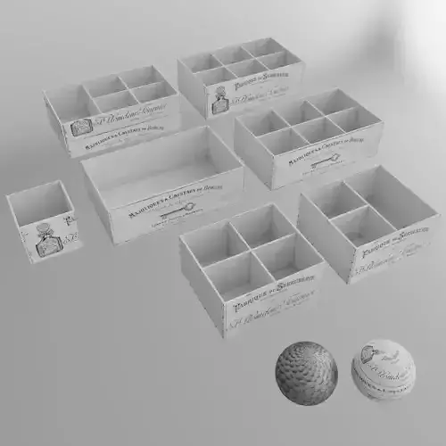 7 white decor boxes shabby chic