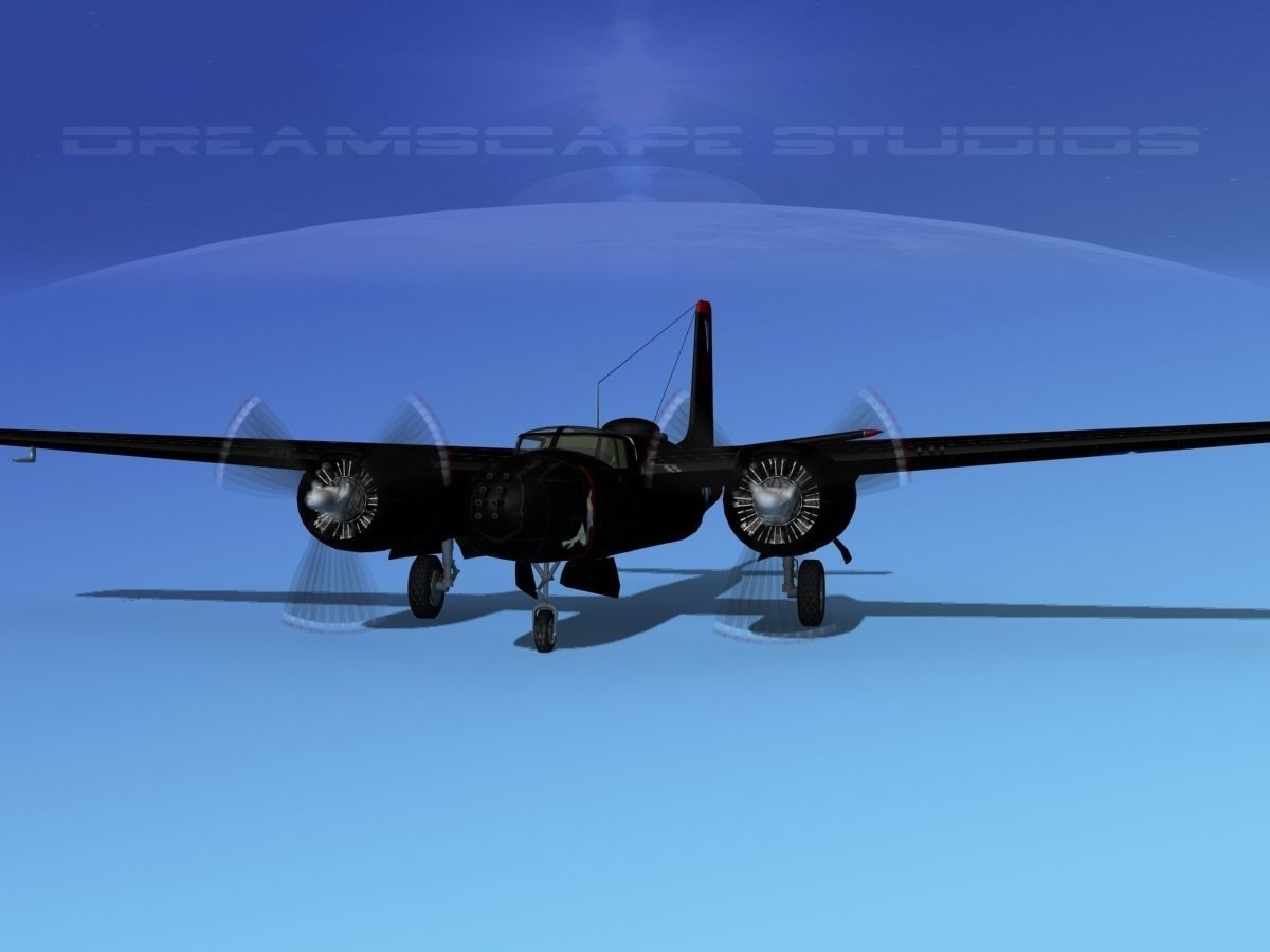 Douglas B-26B Invader V02 USAF 3D model_1