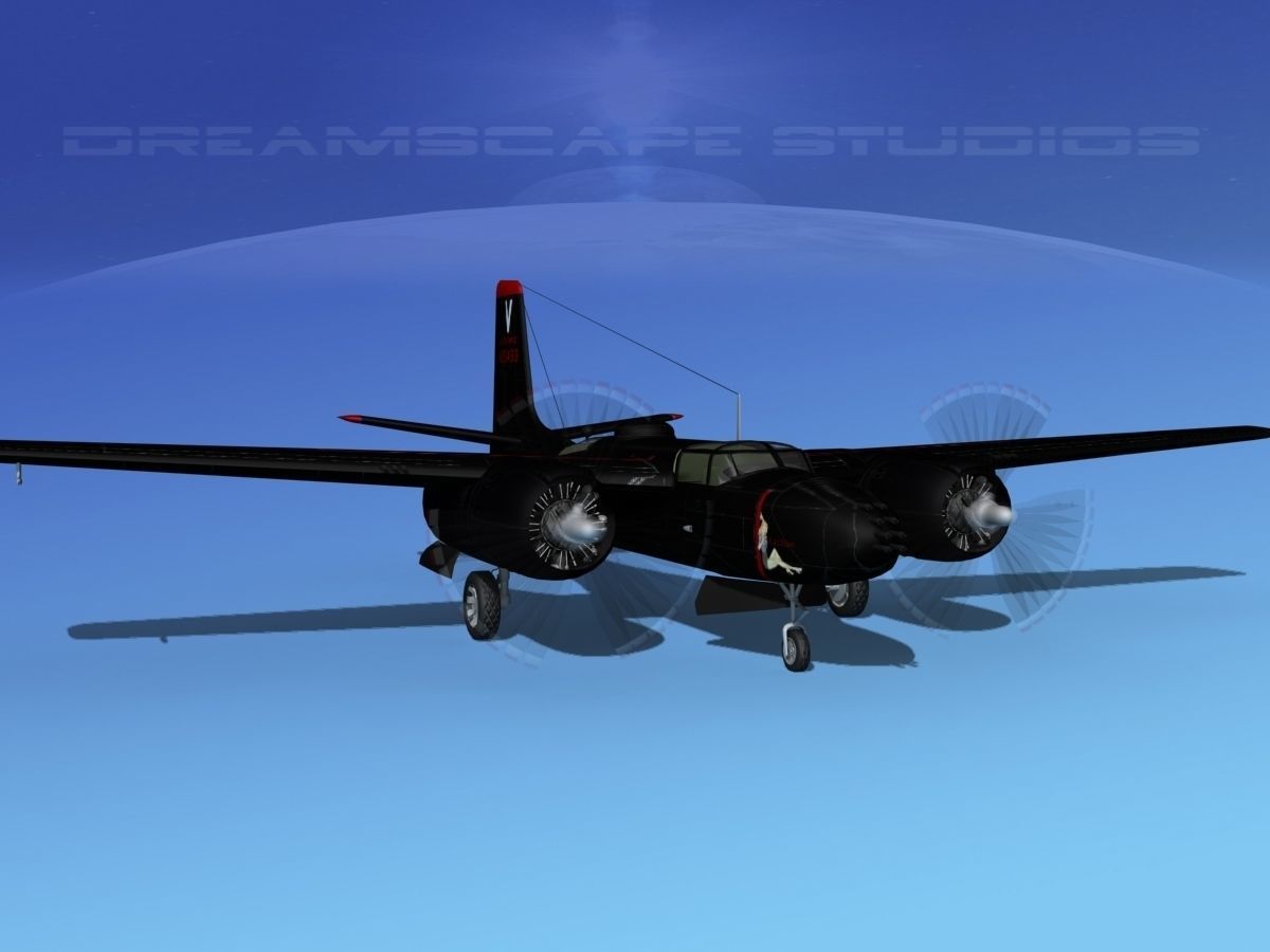 Douglas B-26B Invader V02 USAF 3D model_2