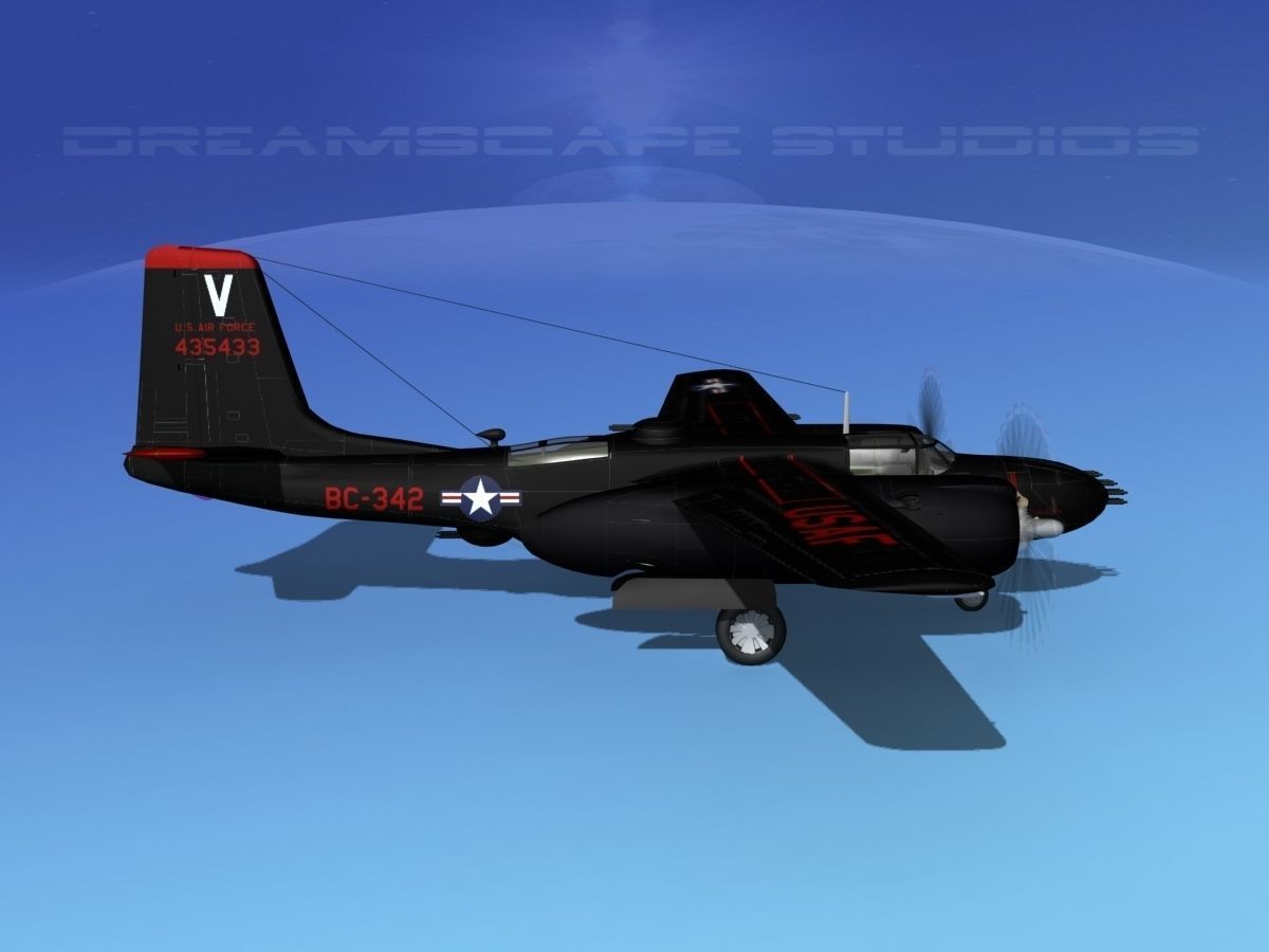 Douglas B-26B Invader V02 USAF 3D model_4