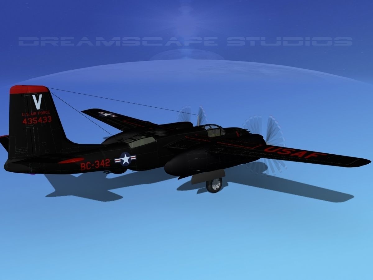 Douglas B-26B Invader V02 USAF 3D model_5