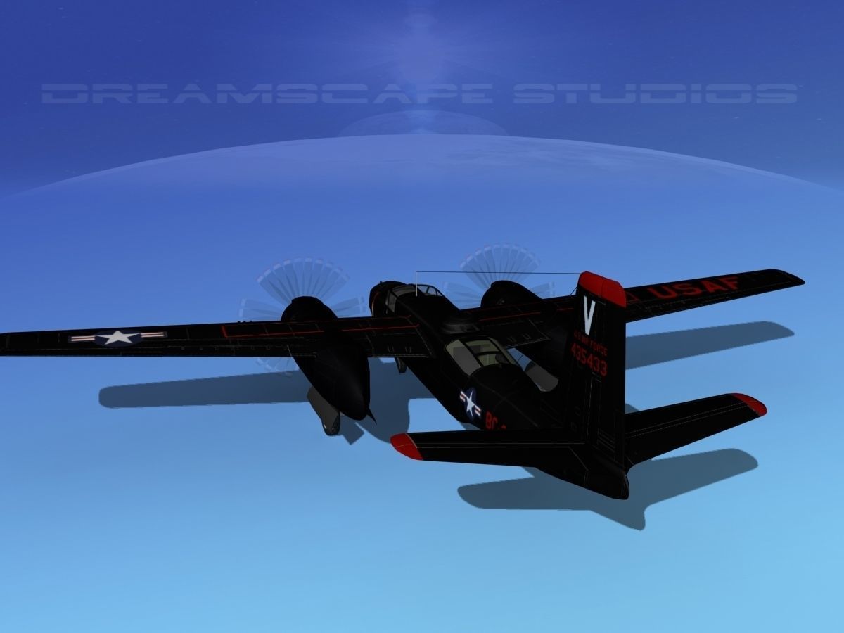 Douglas B-26B Invader V02 USAF 3D model_7