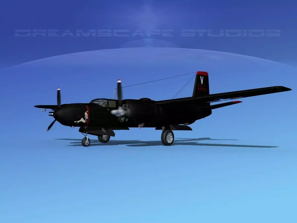 Douglas B-26B Invader V02 USAF 3D model_0