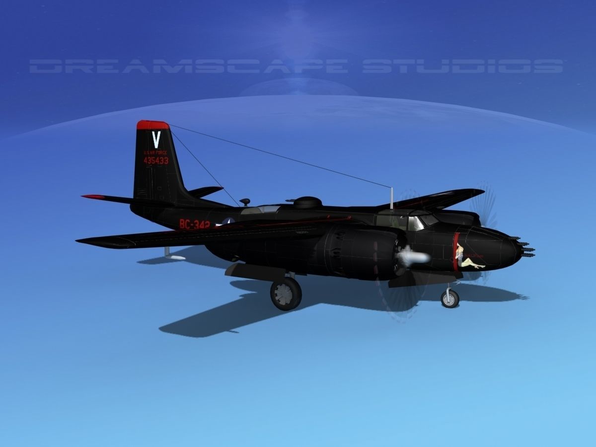 Douglas B-26B Invader V02 USAF 3D model_3