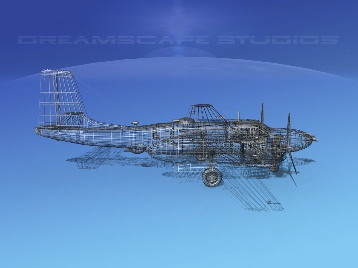Douglas B-26B Invader V02 USAF 3D model_13