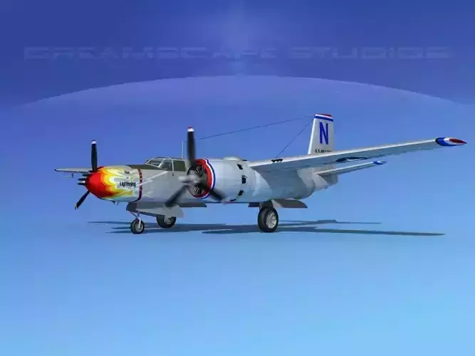 Douglas B-26B Invader V06 USAF 3D model