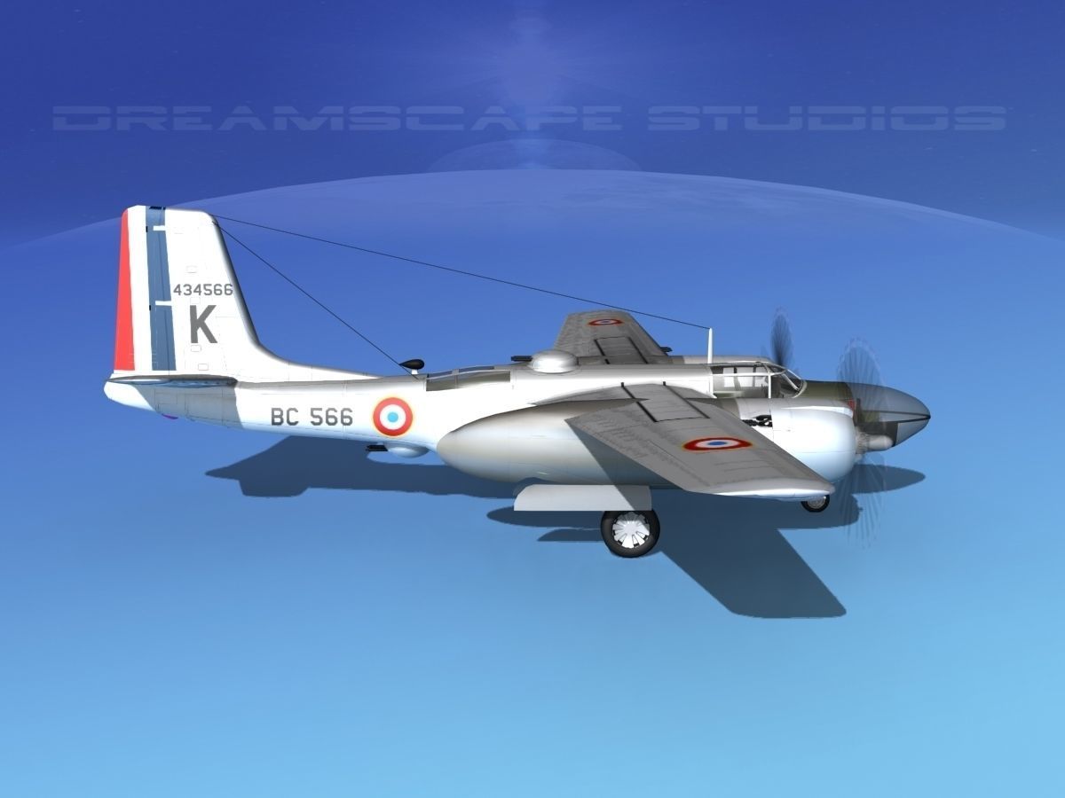 Douglas B-26B Invader France 3D model_4