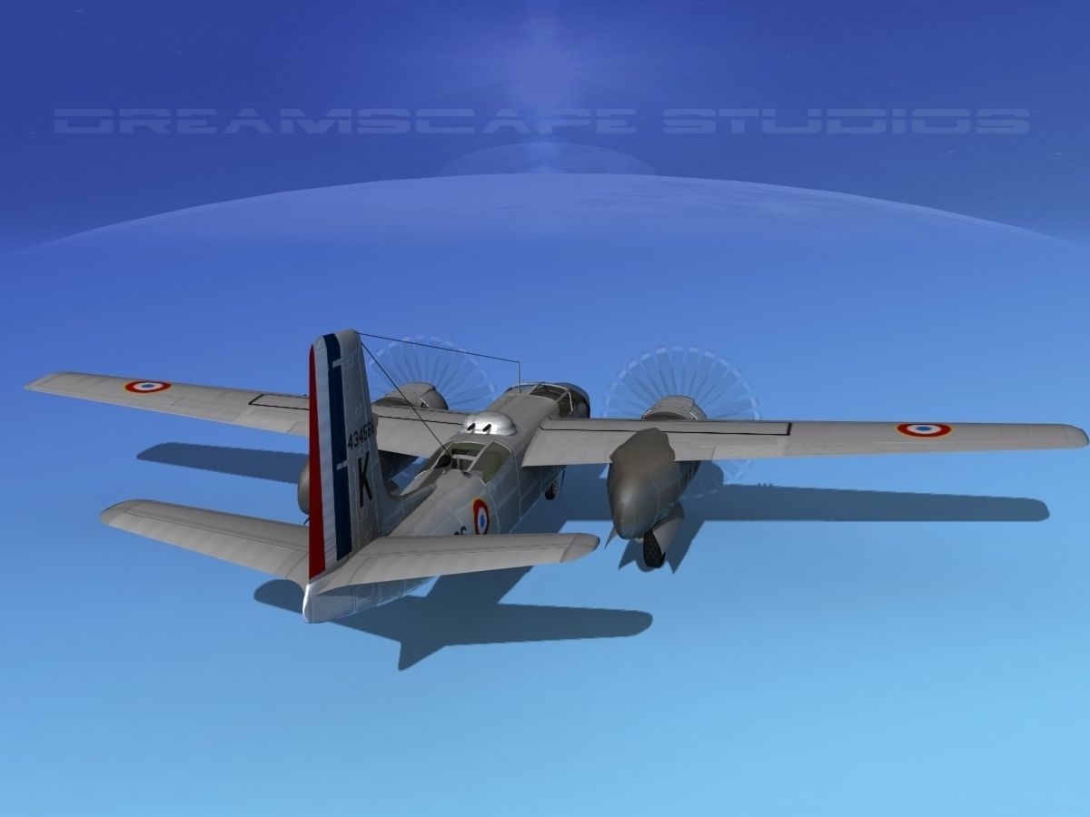 Douglas B-26B Invader France 3D model_6