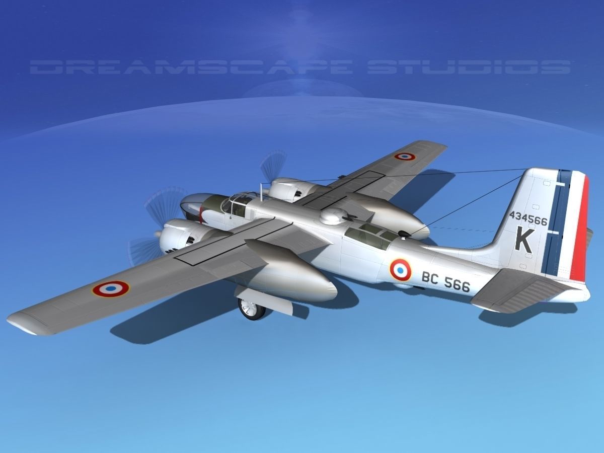 Douglas B-26B Invader France 3D model_8