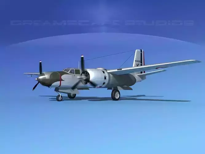 Douglas B-26B Invader France 3D model