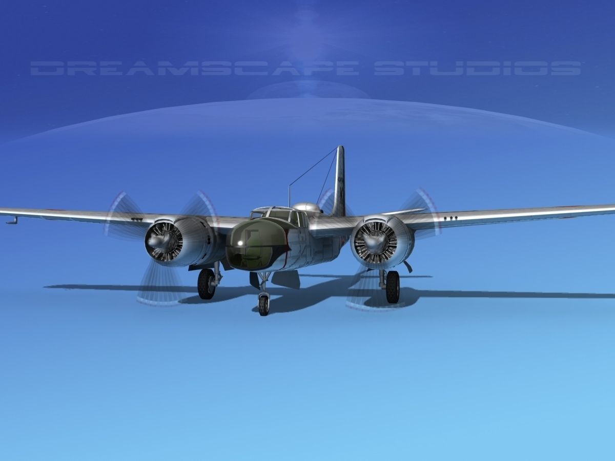 Douglas B-26B Invader France 3D model_1
