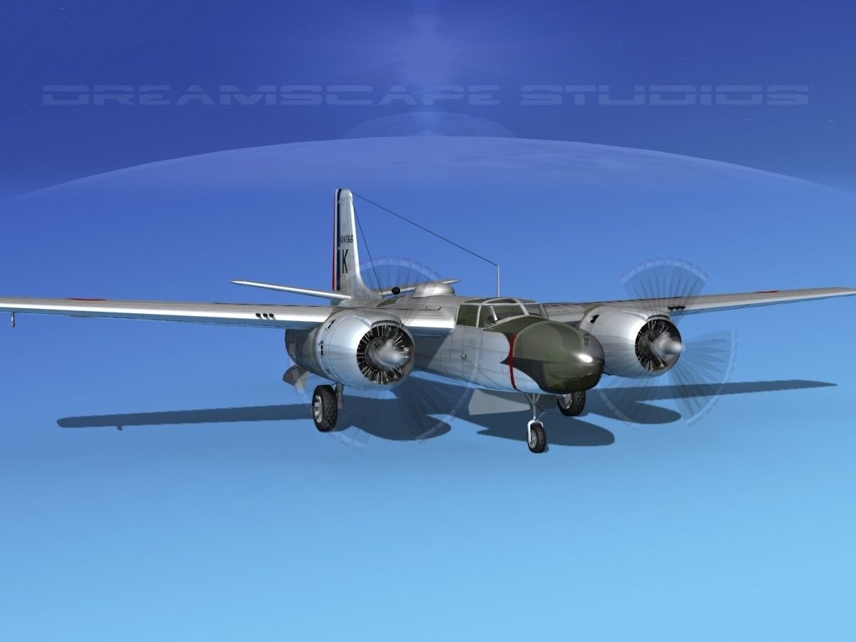 Douglas B-26B Invader France 3D model_2