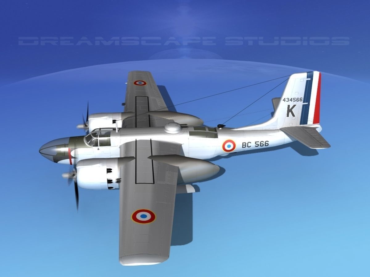 Douglas B-26B Invader France 3D model_9