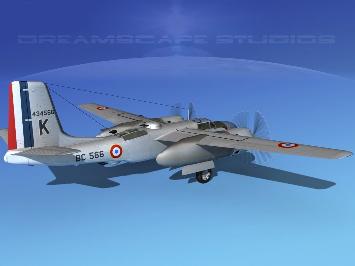 Douglas B-26B Invader France 3D model_5