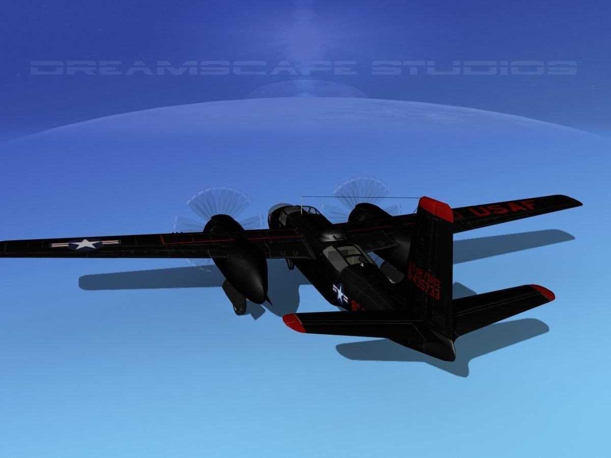 Douglas B-26C Invader V01 USAF Korea 3D model_7
