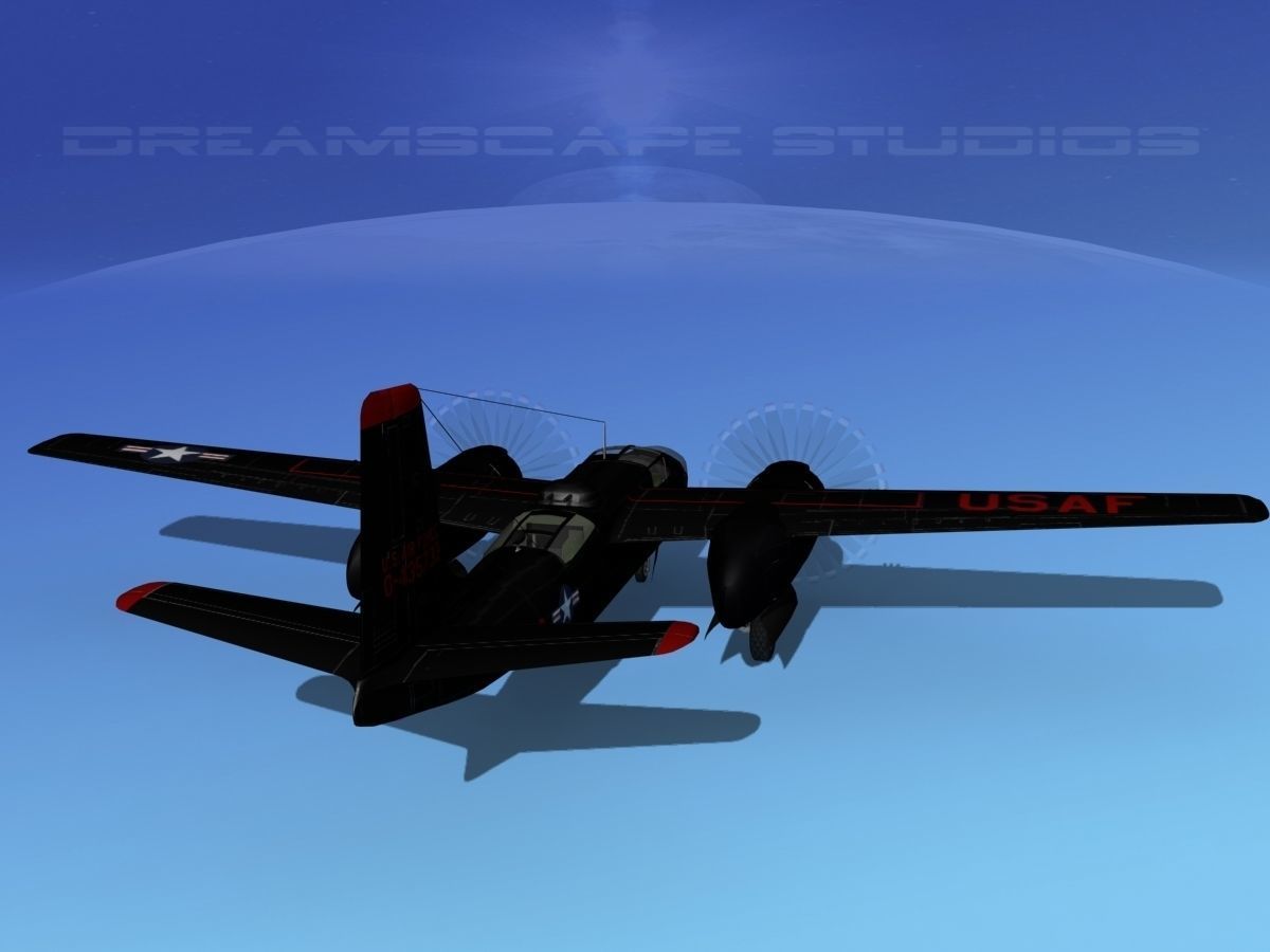 Douglas B-26C Invader V01 USAF Korea 3D model_6