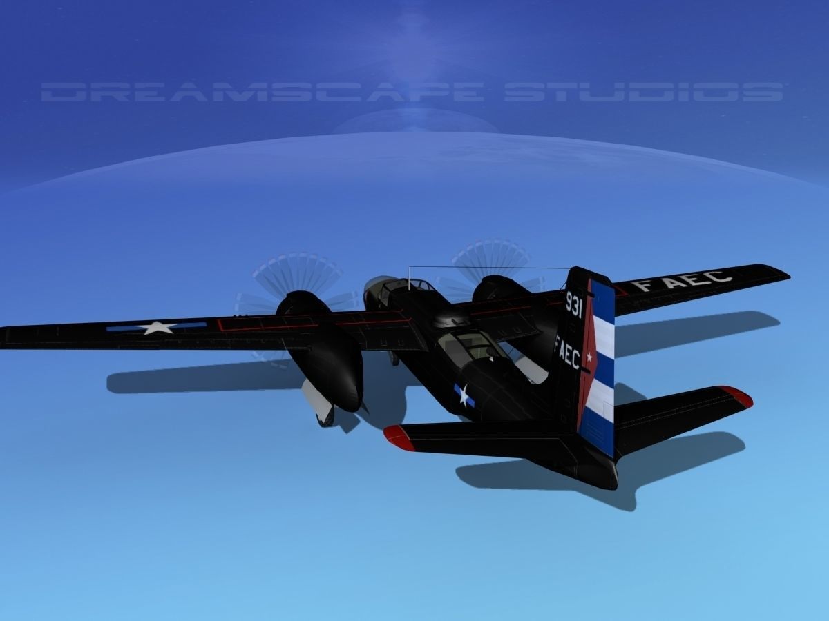 Douglas B-26C Invader Anti Cuba 3D model_7