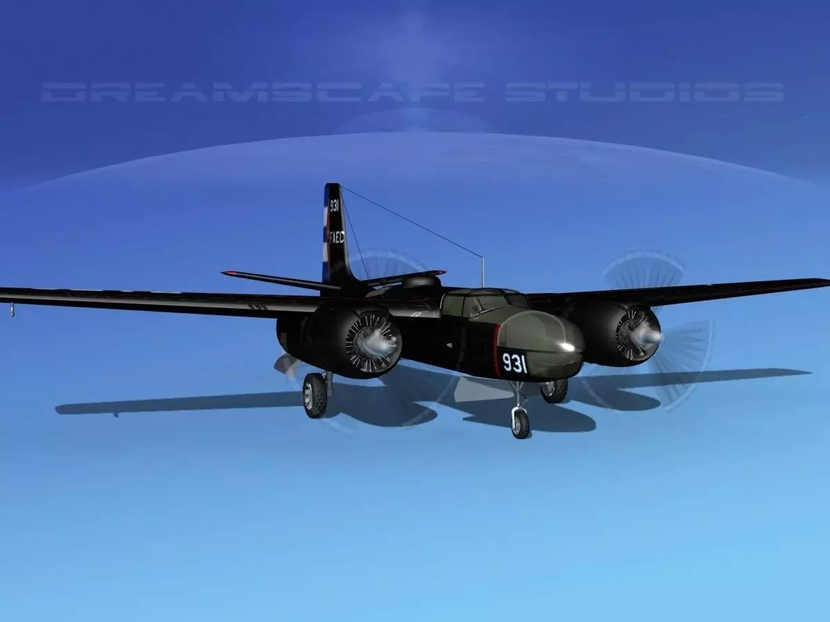 Douglas B-26C Invader Anti Cuba 3D model_0