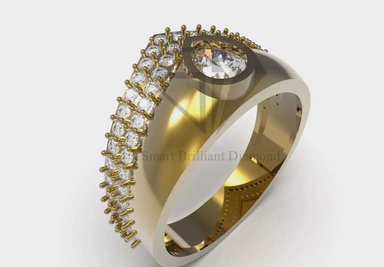 Woman Sparkling Capsule printable cad Ring model jr00327 3D print model