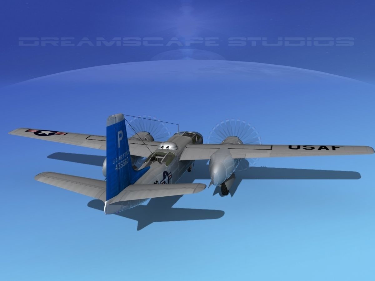 Douglas B-26C Invader V08 USAF 3D model_6
