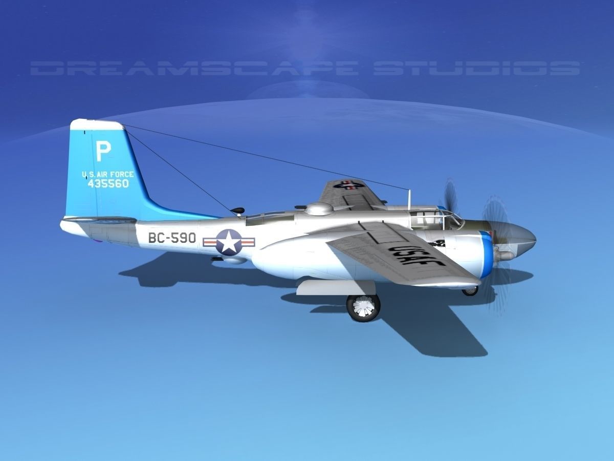Douglas B-26C Invader V08 USAF 3D model_3