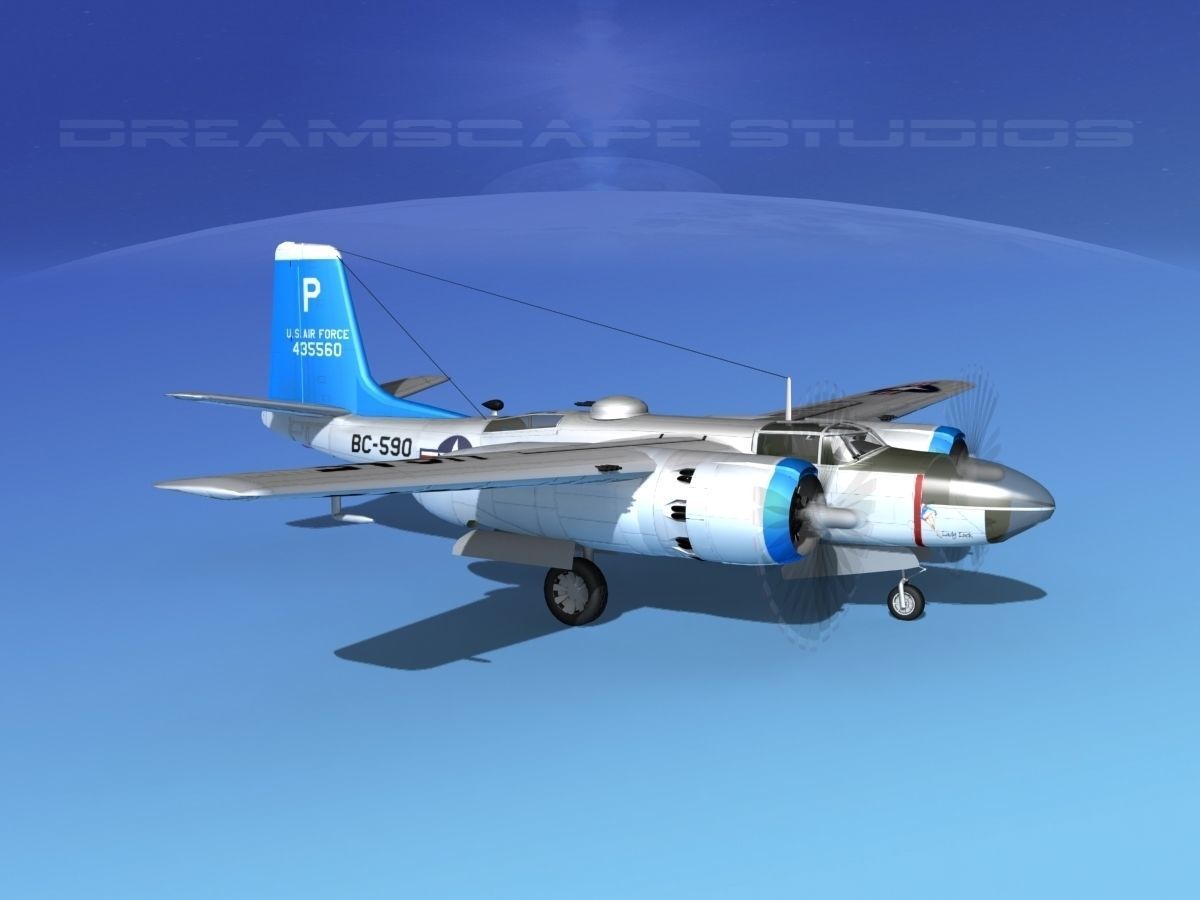 Douglas B-26C Invader V08 USAF 3D model_5