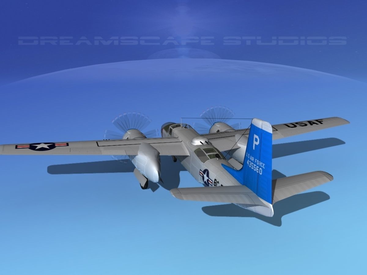 Douglas B-26C Invader V08 USAF 3D model_7