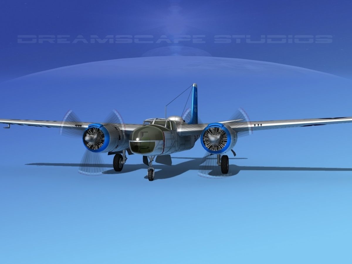 Douglas B-26C Invader V08 USAF 3D model_1