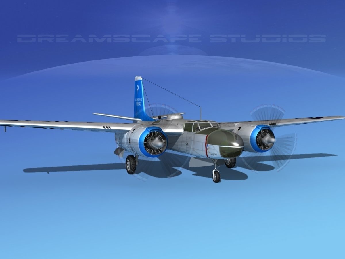 Douglas B-26C Invader V08 USAF 3D model_2