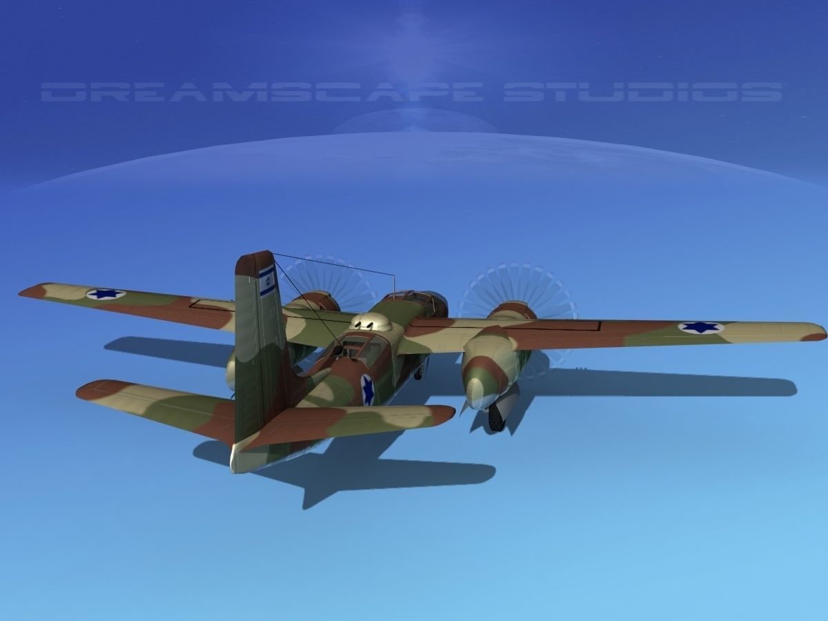 Douglas B-26C Invader IADF 3D model_6