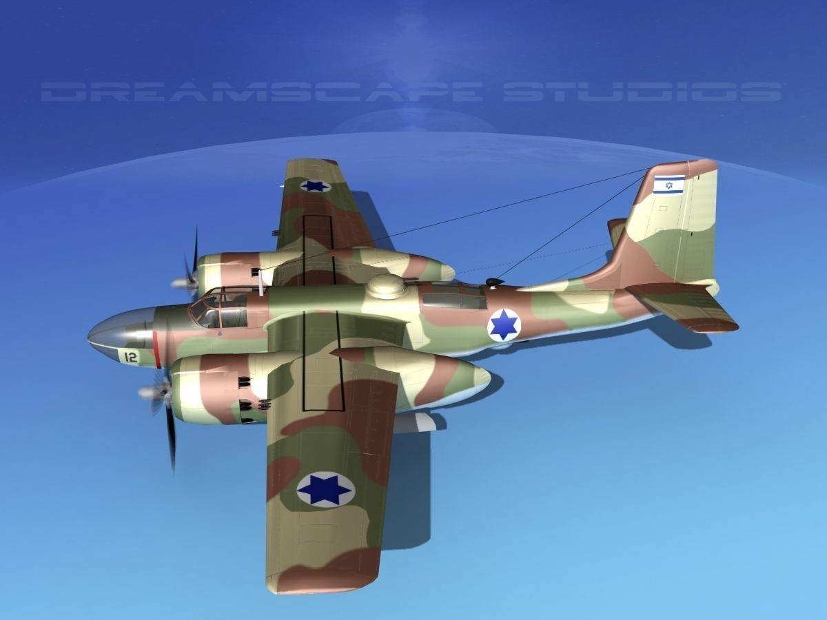 Douglas B-26C Invader IADF 3D model_9