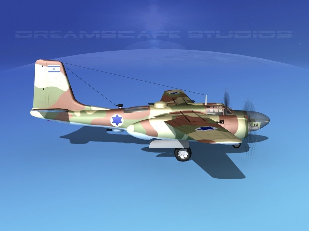 Douglas B-26C Invader IADF 3D model_4